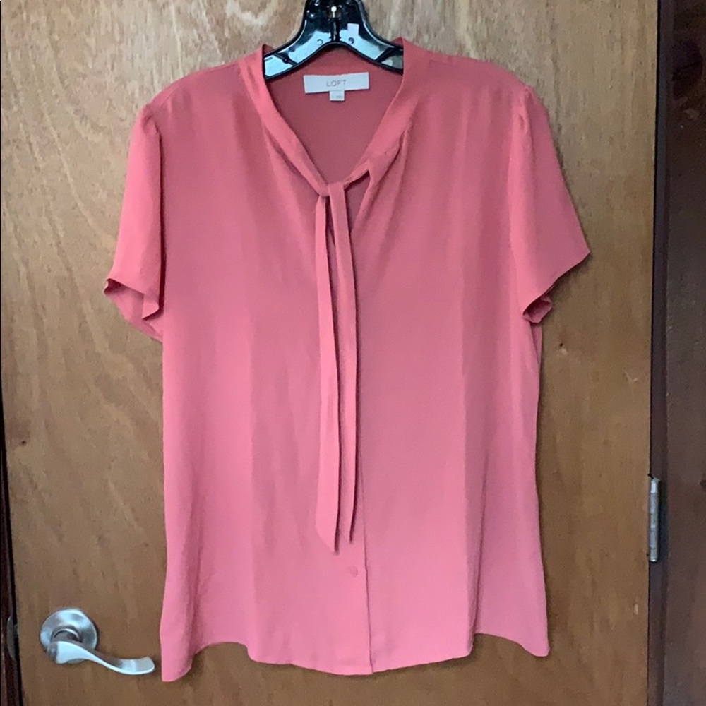 Ann Taylor Loft Salmon-Colored Blouse